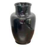 J6 - Vintage Roseville Pottery Black Glaze Vases & Bowl (Lot of 3)
