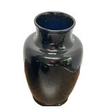 J6 - Vintage Roseville Pottery Black Glaze Vases & Bowl (Lot of 3)