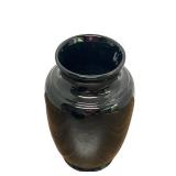 J6 - Vintage Roseville Pottery Black Glaze Vases & Bowl (Lot of 3)