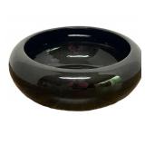 J6 - Vintage Roseville Pottery Black Glaze Vases & Bowl (Lot of 3)