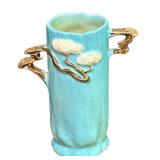 J6 - Vintage Roseville Pottery Ming Tree Vase Celestial Blue