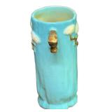 J6 - Vintage Roseville Pottery Ming Tree Vase Celestial Blue