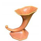 J6 - Roseville Russco Cornucopia Vase 8.5 in Orange Gold Glaze