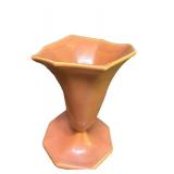 J6 - Roseville Russco Cornucopia Vase 8.5 in Orange Gold Glaze
