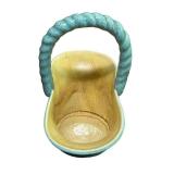 J6 - Vintage Red Wing Pottery Basket Aqua Speckled Glaze
