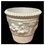 J6 - Roseville Donatello 657-6 White Matte Planter