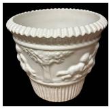 J6 - Roseville Donatello 657-6 White Matte Planter