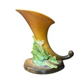 J6 - Roseville Pottery Thornapple Cornucopia Vase