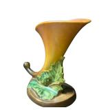J6 - Roseville Pottery Thornapple Cornucopia Vase
