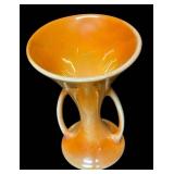 J5 - Vintage Art Deco Double Loop Handled Vase Attributed to Gonder Pottery