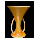 J5 - Vintage Art Deco Double Loop Handled Vase Attributed to Gonder Pottery