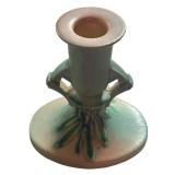 J4 - Roseville Moss Pattern Ceramic Candle Holder 1930