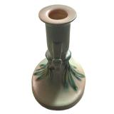 J4 - Roseville Moss Pattern Ceramic Candle Holder 1930