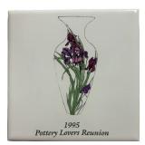 J4 - 1995 Pottery Lovers Reunion Tile Trivets (Lot of 2)