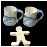 J4 - Pottery Lovers 1999 Mugs & Pottery Man Figure (Lot of 3)
