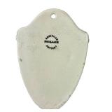 J4 - Vintage Roseville Rozane Ivory Floral Wall Pocket Planter