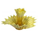 M4 - Fostoria Heirloom Opalescent Vaseline Glass Centerpiece