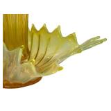 M4 - Fostoria Heirloom Opalescent Vaseline Glass Centerpiece