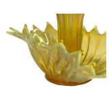 M4 - Fostoria Heirloom Opalescent Vaseline Glass Centerpiece