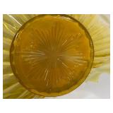 M4 - Fostoria Heirloom Opalescent Vaseline Glass Centerpiece