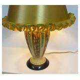 Vintage Roseville Florentine Table Lamp With Shade