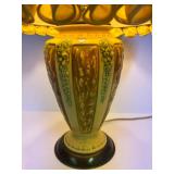 Vintage Roseville Florentine Table Lamp With Shade