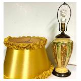 Vintage Roseville Florentine Table Lamp With Shade