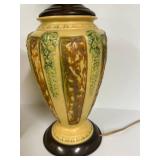 Vintage Roseville Florentine Table Lamp With Shade