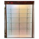 Showcase Designs Display Case with Glass Shelves & Lighting