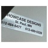 Showcase Designs Display Case with Glass Shelves & Lighting