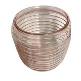 E2 - Vintage Anchor Hocking Manhattan 8" Horizontal Ribbed Lidded Jar