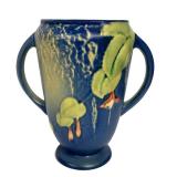 M4 - Antique Roseville Fuchsia Blue Vase 893-6 1938