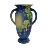 F2 - Vintage Roseville Blue Fuchsia 899-9 Vase