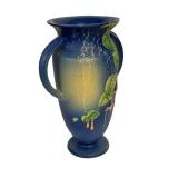F2 - Vintage Roseville Blue Fuchsia 899-9 Vase
