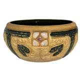F1 - Antique 1915 Roseville Pottery Mostique Low Bowl