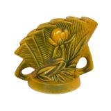 M3 - Vintage Roseville Pottery Peony Console Bowl & Floral Frog (Lot of 2)