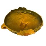 M3 - Vintage Roseville Pottery Peony Console Bowl & Floral Frog (Lot of 2)
