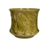 F2 - Two Antique Roseville Pottery Stork Planters