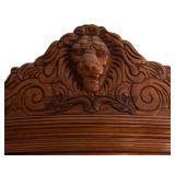 LR - Gorgeous Curved Glass Display Cabinet with Lion Head Detail