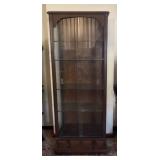 LR - Vintage Wood Display Case Cabinet