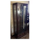 LR - Vintage Wood Display Case Cabinet