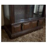 LR - Vintage Wood Display Case Cabinet