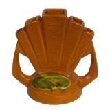 K6 - Vintage Roseville Pottery Water Lily Floral Frog Bud Vase