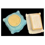 H4 - Vintage Roseville Ming Tree and Silhouette Ashtrays