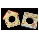 K5 - Two Vintage Hull Pottery Clock Housings