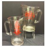 K5 - Vintage Miller Lite & Grain Belt Glass Pitchers