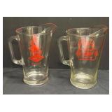 K5 - Vintage Miller Lite & Grain Belt Glass Pitchers
