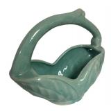 K6 - Vintage Gonder Pottery Basket Bowl