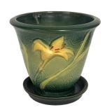 K4 - Vintage Roseville Zephyr Lily Flower Pot and Saucer