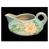 K4 - Vintage Roseville White Rose Petite Creamer